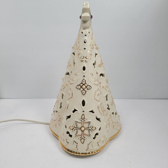 Lenox Florentine and Pearl Jeweled Lighted Tree Christmas Musical TESTED-WORKS - Picture 5 of 7